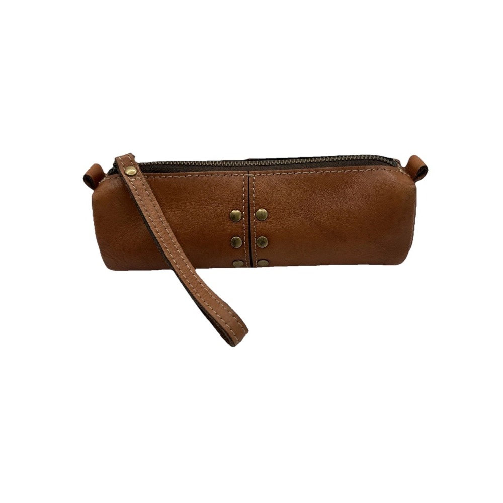 Clutch By Patricia Mash Isla Oblong Leather Tan P50601‎ wrist bag